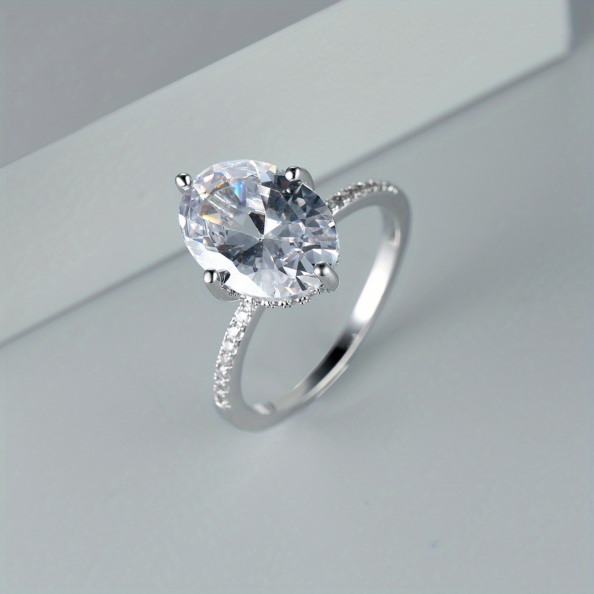 Oval CZ Ring - Perfect for Casual Attire